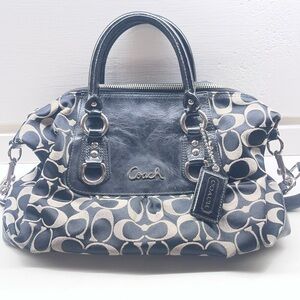 Coach Black and Cream Satchel